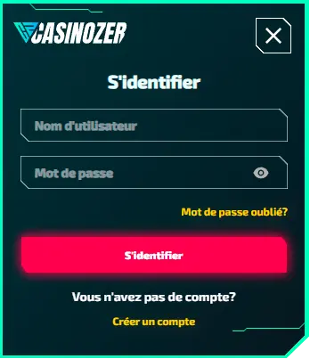 Casinozer S'identifier